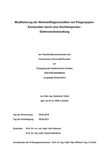 Kompositen durch eine Hochtemperatur ... - Qucosa