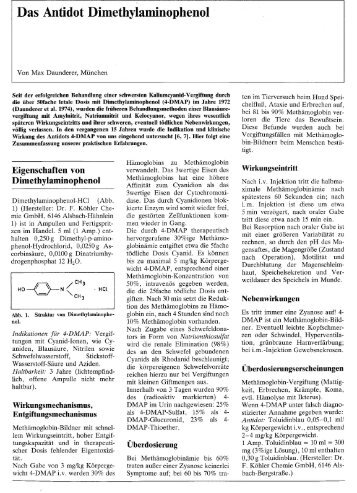 Das Antidot Dimethylaminophenol - ToxCenter e.V.