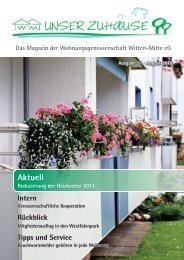 Aktuell - Wohnungsgenossenschaft Witten-Mitte