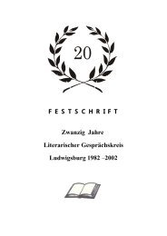 F E S T S C H R I F T Zwanzig Jahre Literarischer Gesprächskreis ...