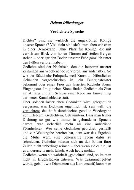 F E S T S C H R I F T Zwanzig Jahre Literarischer Gesprächskreis ...