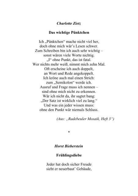 F E S T S C H R I F T Zwanzig Jahre Literarischer Gesprächskreis ...