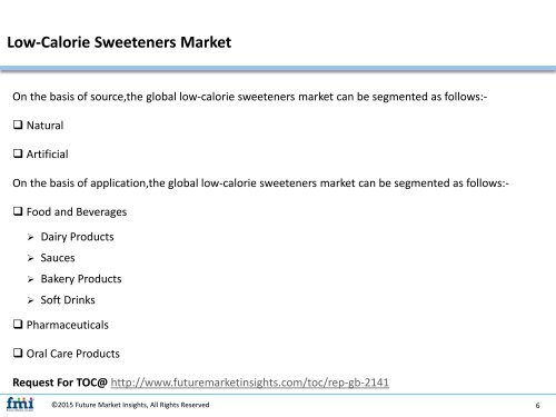 Low-Calorie Sweeteners Market