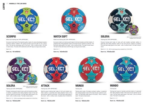 SELECT Handball Catalogue 2016