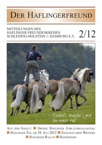 unserer Jubiläumsgalaschau - Der Haflinger Freundeskreis eV