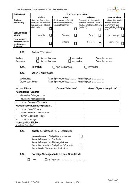 Fragebogen für bebaute Grundst für bebaute Grundstücke