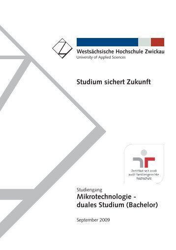 Mikrotechnologie - duales Studium - Westsächsische Hochschule ...