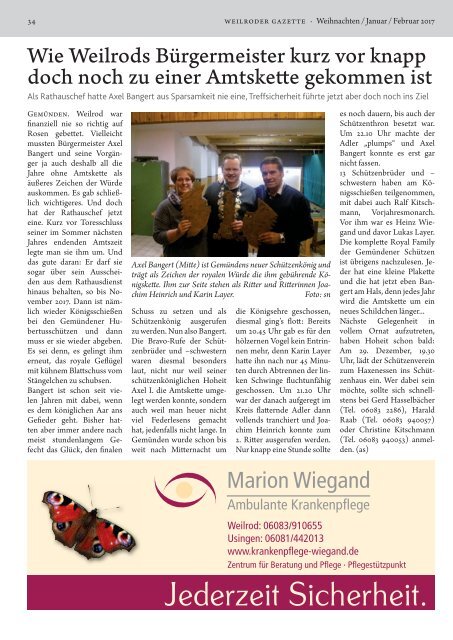 Weilroder Gazette Januar/Februar 2017