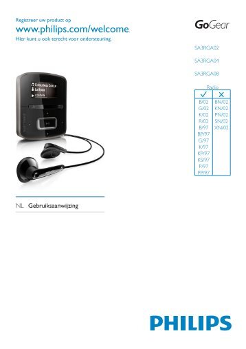 Philips GoGEAR Baladeur MP3 - Mode dâemploi - NLD