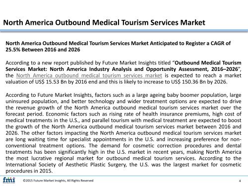 North America Outbound Medical Tourism Services Market