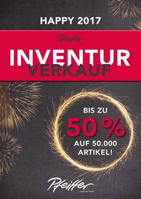 Inventur-Verkauf bei Pfeiffer