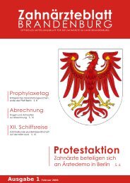 Zahnärzteblatt Brandenburg - Kassenzahnärztliche Vereinigung ...