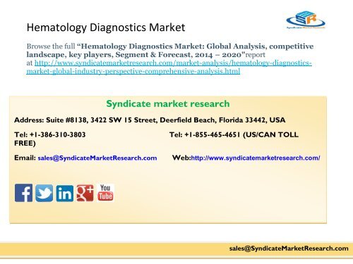 Hematology Diagnostics Market