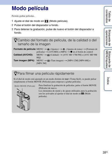 Sony DSC-HX5 - DSC-HX5 Istruzioni per l'uso Spagnolo