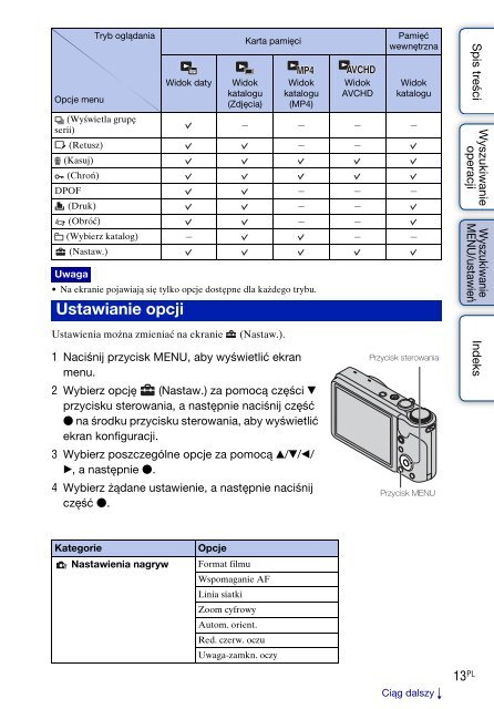 Sony DSC-HX5 - DSC-HX5 Istruzioni per l'uso Polacco