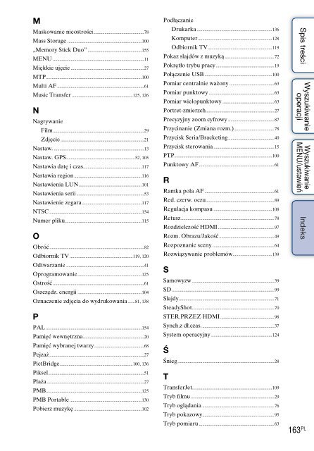 Sony DSC-HX5 - DSC-HX5 Istruzioni per l'uso Polacco