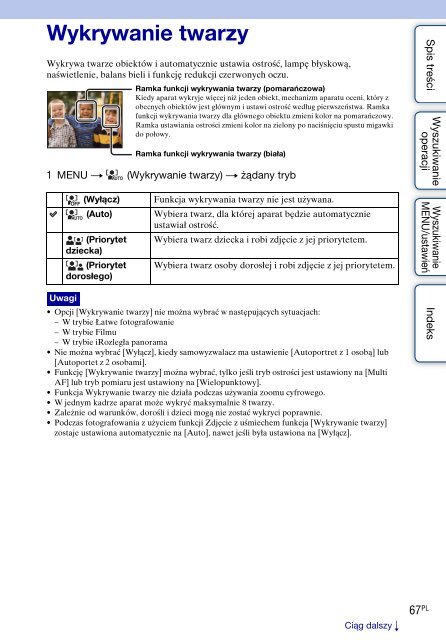 Sony DSC-HX5 - DSC-HX5 Istruzioni per l'uso Polacco