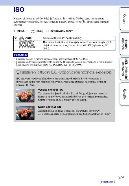 Sony DSC-HX5 - DSC-HX5 Istruzioni per l'uso Ceco