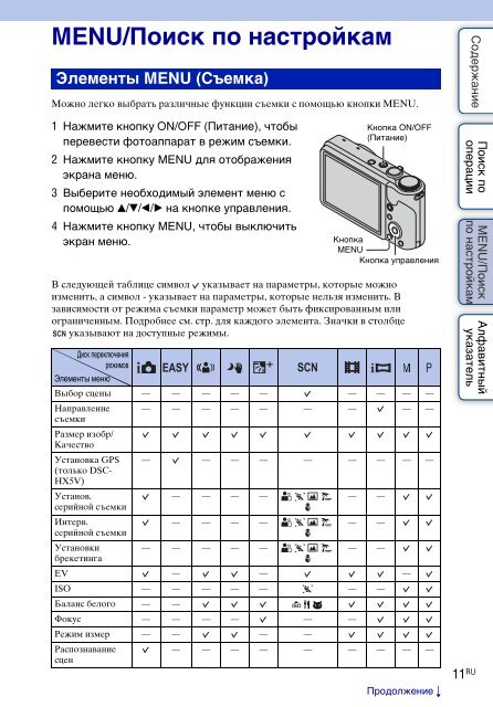 Sony DSC-HX5 - DSC-HX5 Istruzioni per l'uso Russo