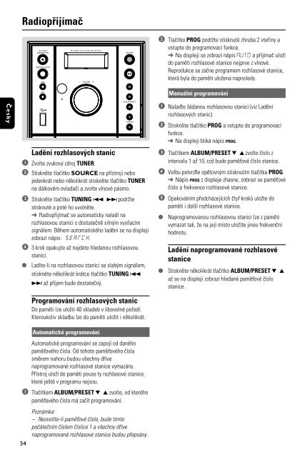 Philips Microcha&icirc;ne hi-fi - Mode d&rsquo;emploi - CES