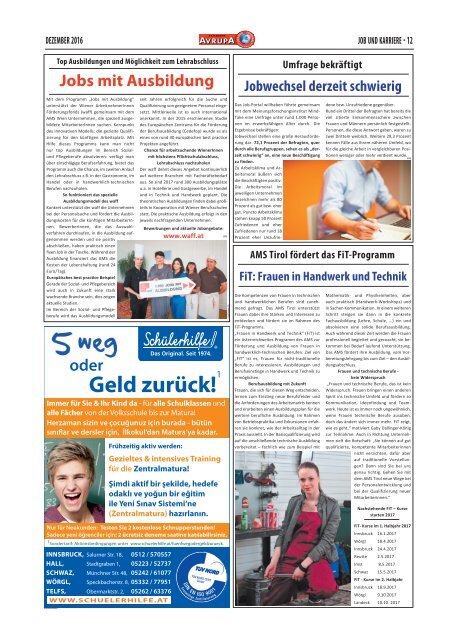 EUROPA JOURNAL - HABER AVRUPA DEZEMBER 2016