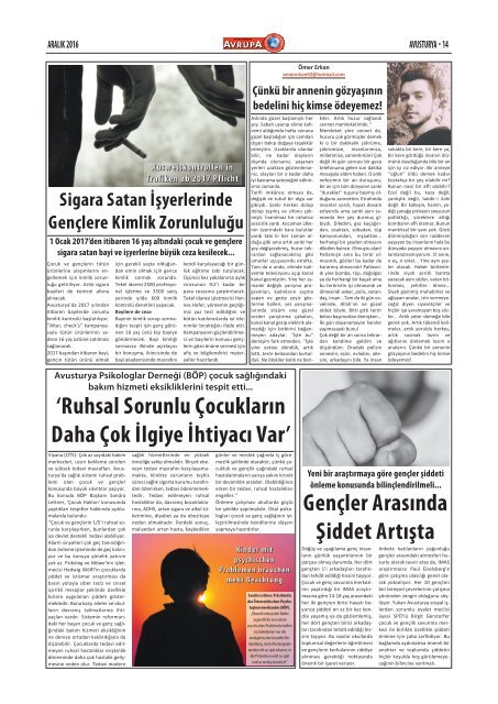 EUROPA JOURNAL - HABER AVRUPA DEZEMBER 2016