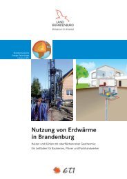 Nutzung von Erdwärme in Brandenburg - ETI-Brandenburg