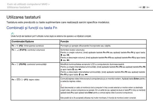 Sony VPCF13E1R - VPCF13E1R Istruzioni per l'uso Rumeno