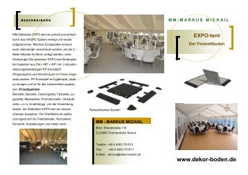 EXPO-tent - Dekor-Boden, Markus Michail