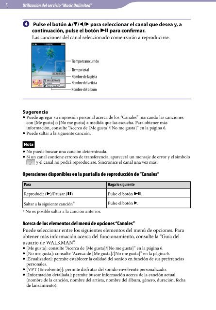 Sony NWZ-E465 - NWZ-E465 Istruzioni per l'uso Spagnolo