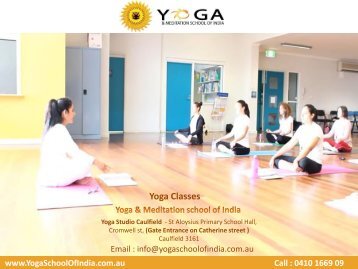 Yoga Classes - Yoga School Of India