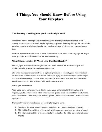 4 Things You Should Know Before Using Your Fireplace