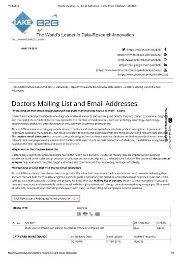 Doctors email addresses