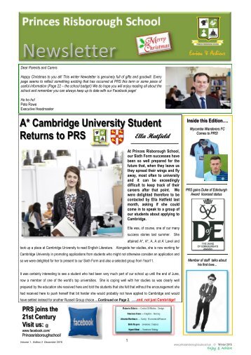 A* Cambridge University Student Returns to PRS