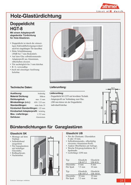 Profikatalog | Stand 08/2012 - Athmer