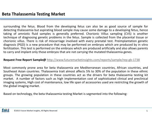 Beta Thalassemia Testing Market