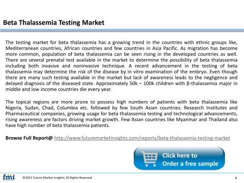 Beta Thalassemia Testing Market