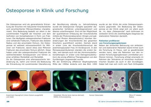 50 Jahre Universitätsklinik für Orthopädie im AKH Wien