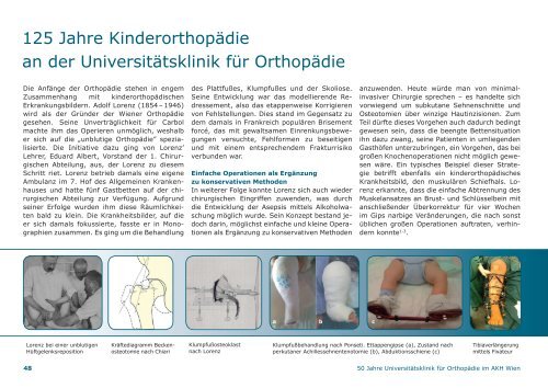 50 Jahre Universitätsklinik für Orthopädie im AKH Wien