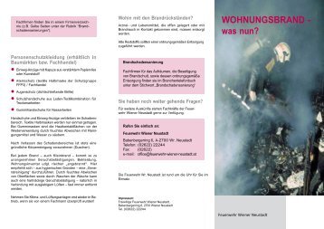 WOHNUNGSBRAND - was nun? - FF Wiener Neustadt
