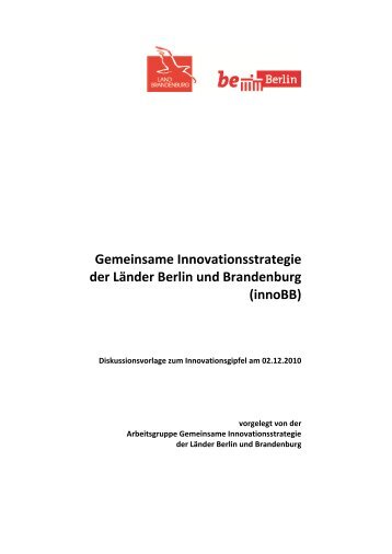 Gemeinsame Innovationsstrategie der Länder Berlin und Brandenburg