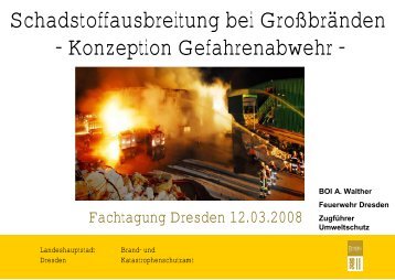 Schadstoffausbreitung bei Großbränden - Konzeption ...