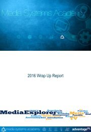 Media Systems Academy 2016 Wrap Up Report