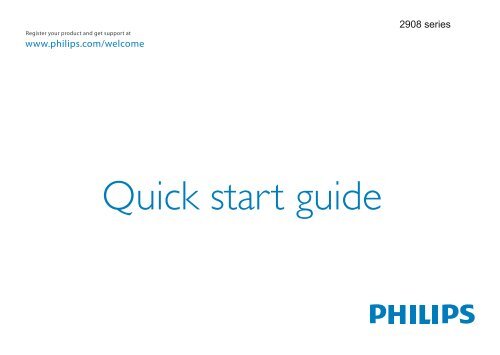 Philips 2900 series T&eacute;l&eacute;viseur LED ultra-plat Full HD - Guide de mise en route - LIT