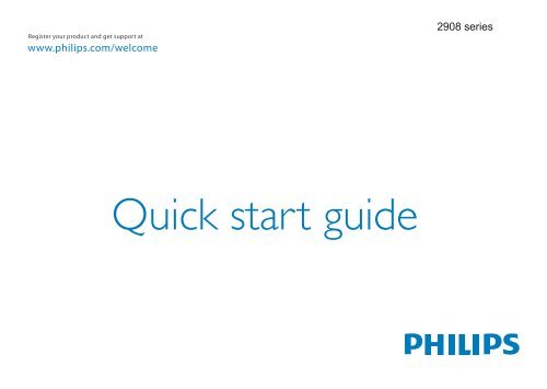 Philips 2900 series T&eacute;l&eacute;viseur LED ultra-plat Full HD - Guide de mise en route - TUR