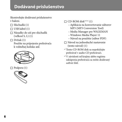 Sony NWZ-A829 - NWZ-A829 Istruzioni per l'uso Slovacco