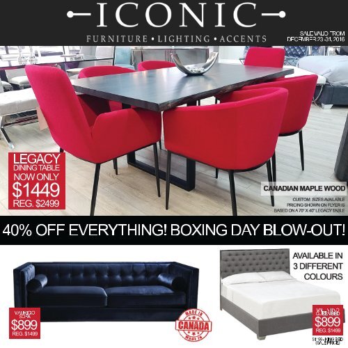 Iconic Furniture Lighting - Boxing Day Flyer