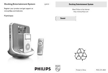 Philips Radio-rÃ©veil pour iPod - Mode dâemploi - FIN