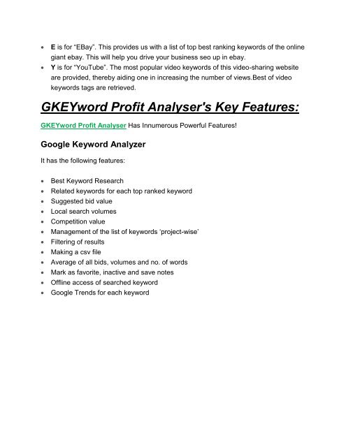 GKEYword Profit Analyser review and sneak peek demo