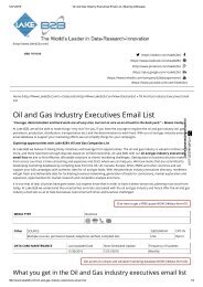 Oil and Gas Companies Professionals email list 